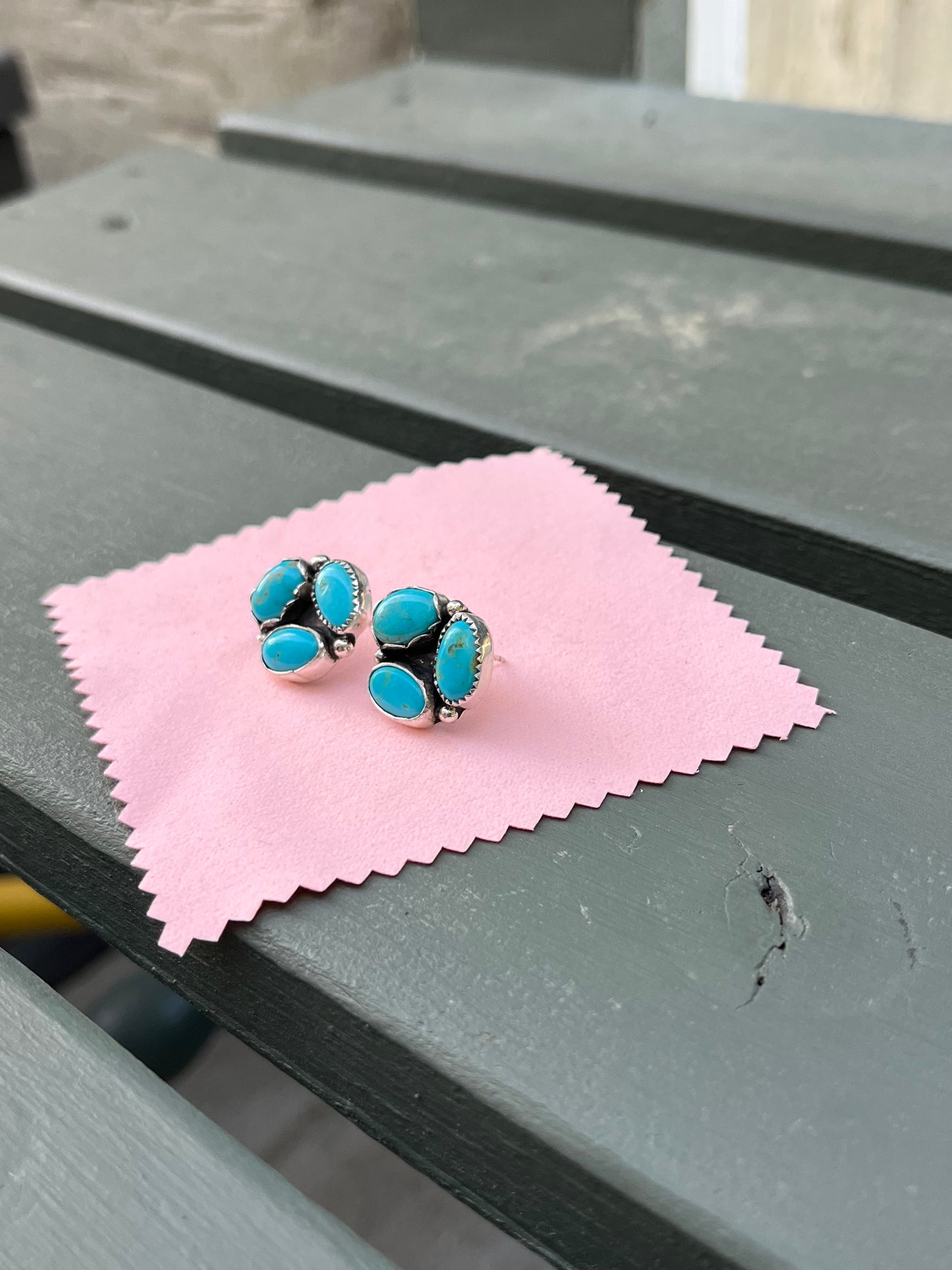 Sonoran turquoise cluster earrings