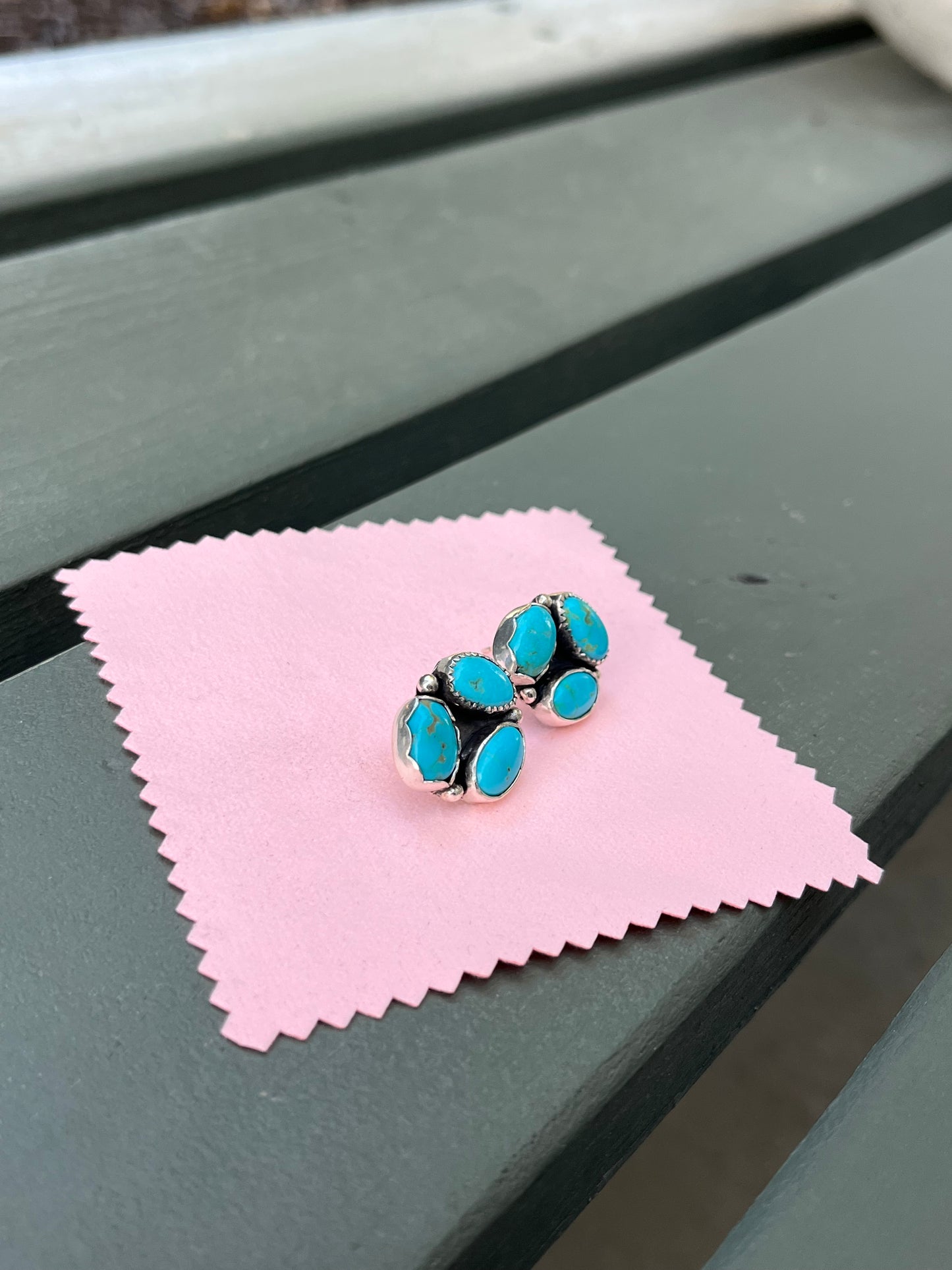 Sonoran turquoise cluster earrings