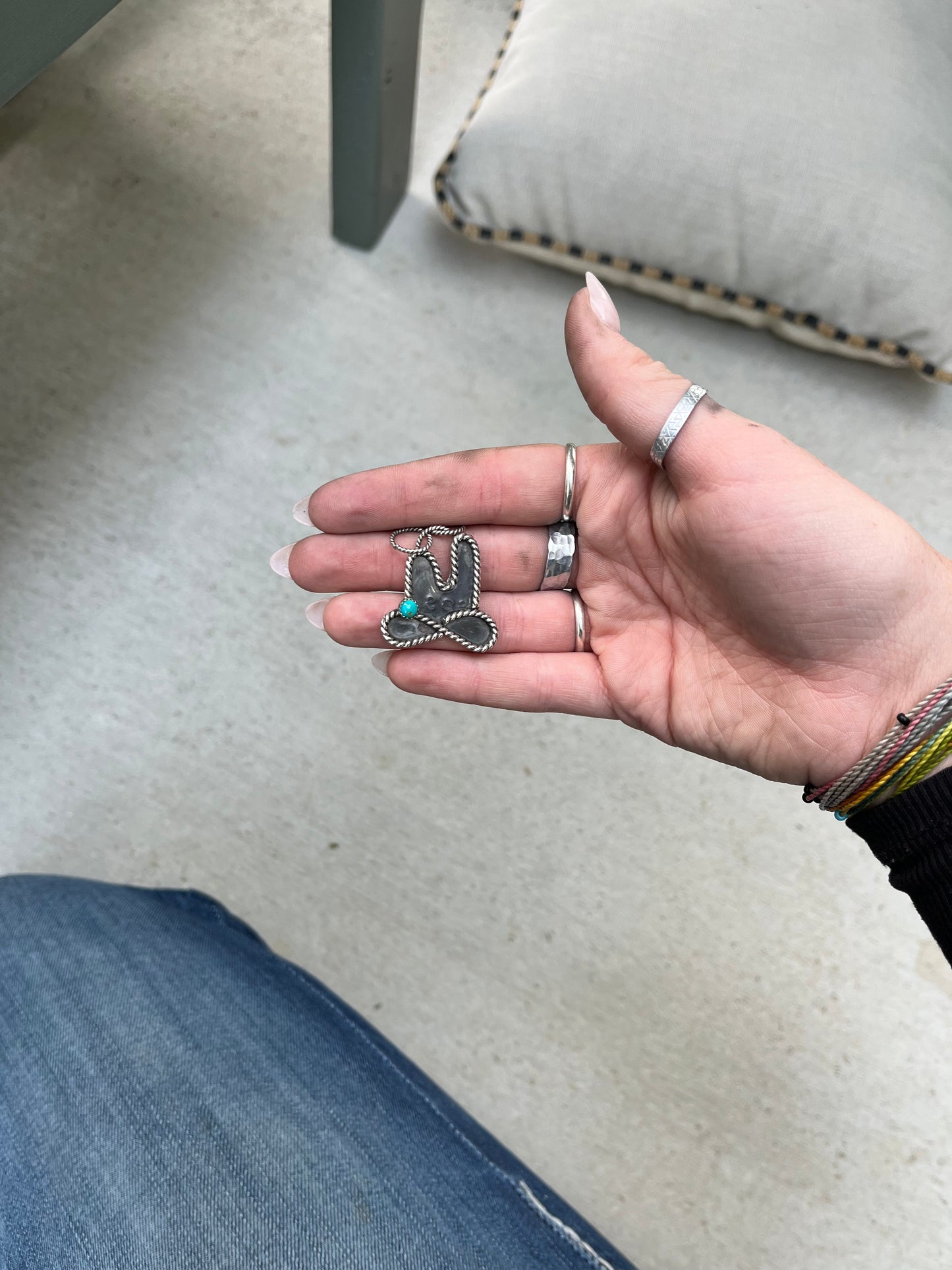 Cowboy hat pendant (Fits 6mm or smaller)