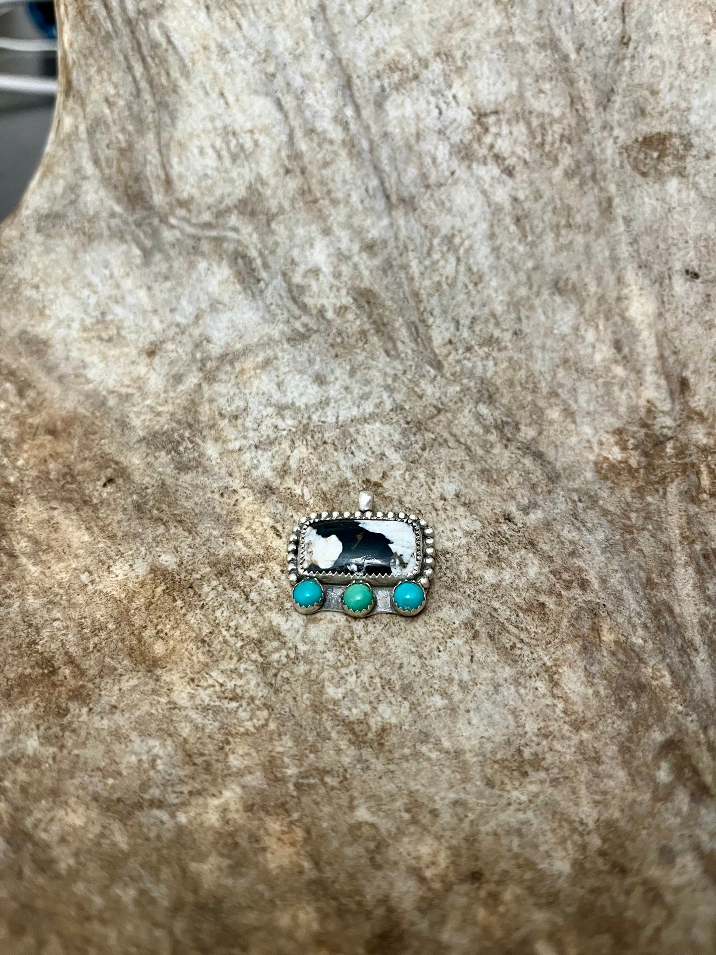 White Buffalo And Sonoran Turquoise Necklace