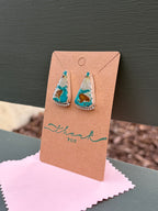 Fox ribbon stud earrings