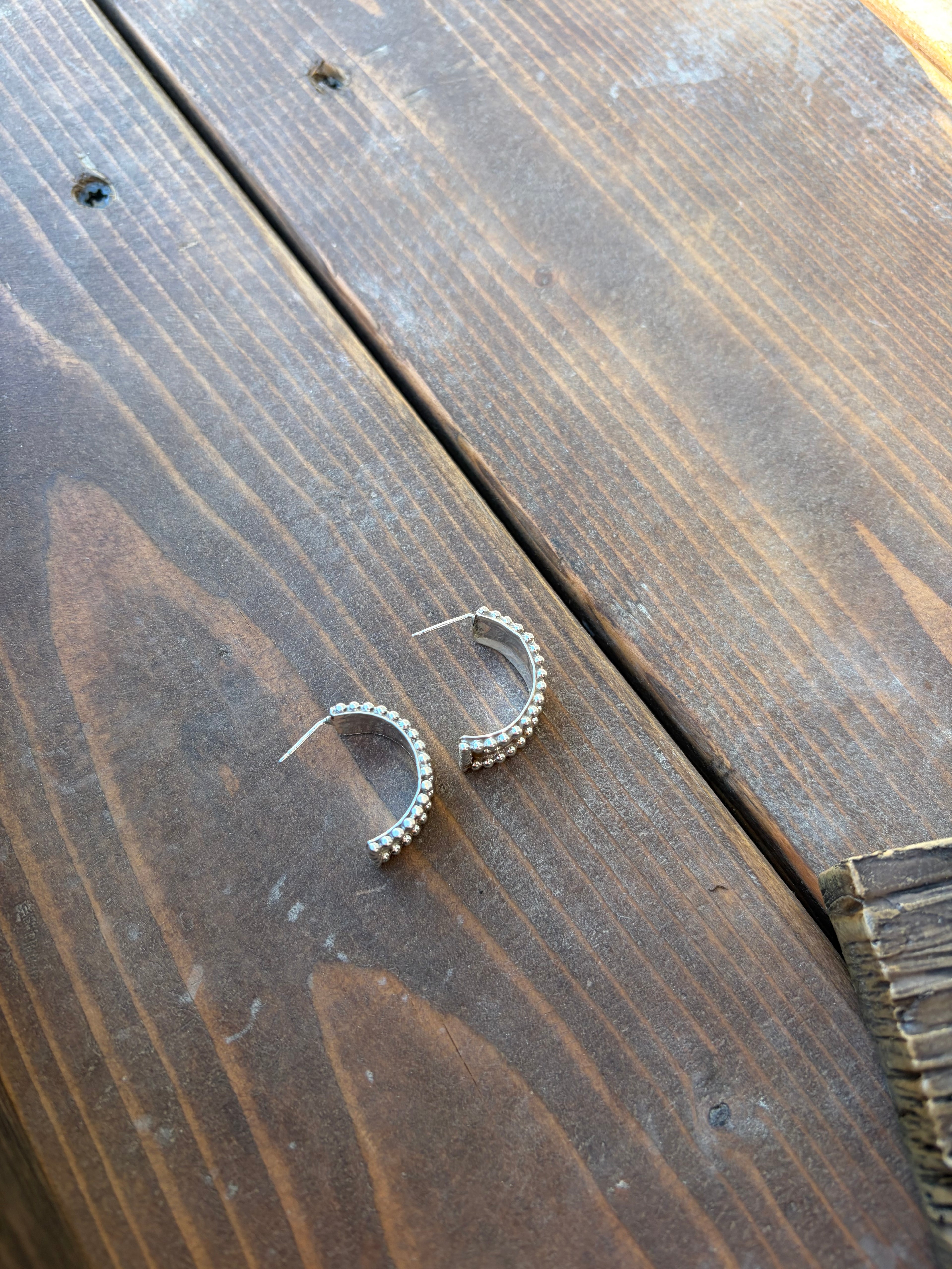 Silver hoops