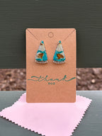 Fox ribbon stud earrings