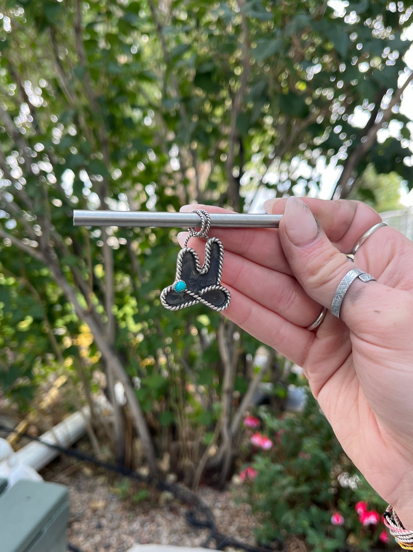 Cowboy hat pendant (Fits 6mm or smaller)