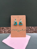 Fox ribbon stud earrings