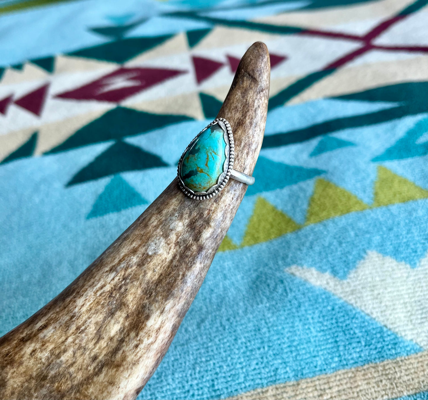 Adjustable #8 Turquoise Ring (discounted)