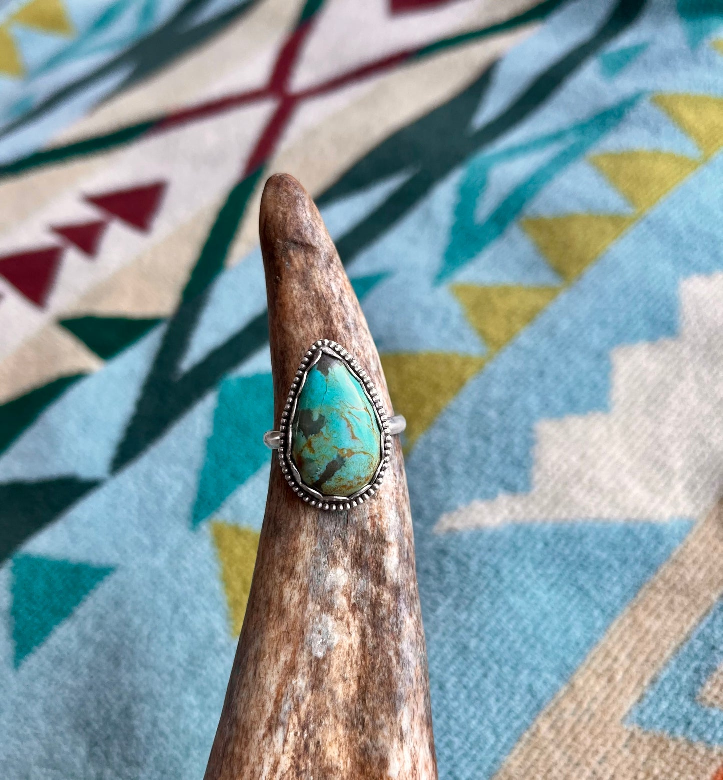 Adjustable #8 Turquoise Ring (discounted)