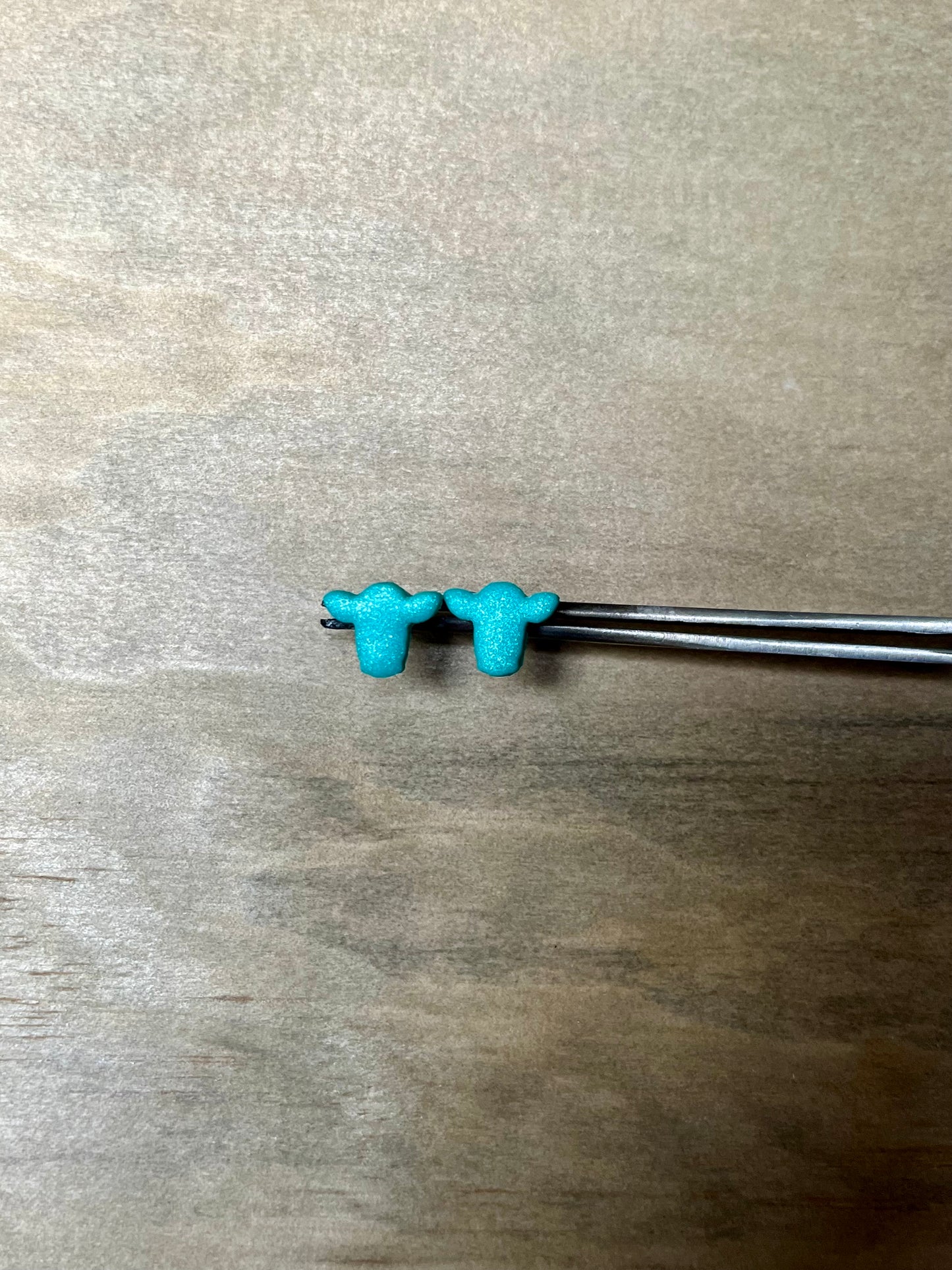 Turquoise Cow Earrings