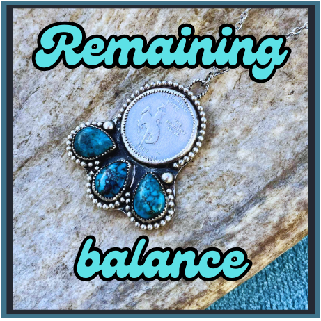 Remaining Balance- Wyoming Quarter Necklace